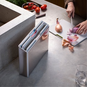 Folio&trade; Steel Four-Piece Chopping Board & Case Set