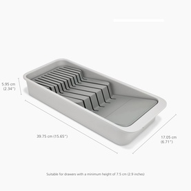 DrawerStore&trade; Two-Tier Knife Organiser