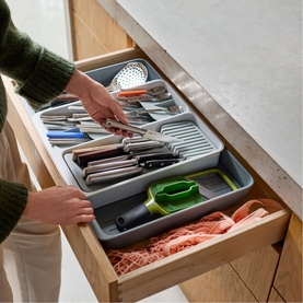 DrawerStore&trade; Tiered Cutlery Tray & Knife Organiser