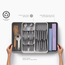DrawerStore&trade; Tiered Cutlery Tray & Knife Organiser