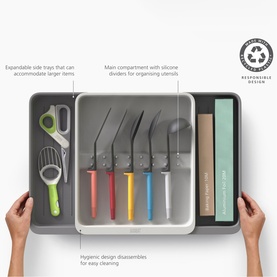 DrawerStore&trade; Expanding Utensil & Gadget Organiser