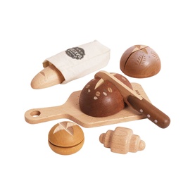 Bread, Loaf and Knife Wooden Playset