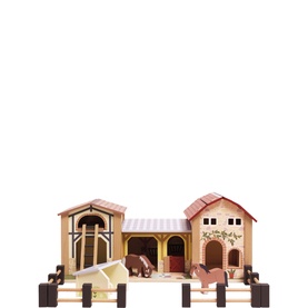 Wooden Farmyard Stables Playset
