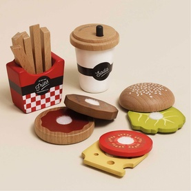 Hamburger Meal Wooden Playset