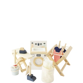 Wooden Dolls House Laundry Room Playset