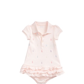 Ruffled Polo Dress & Bloomer Two-Piece Set