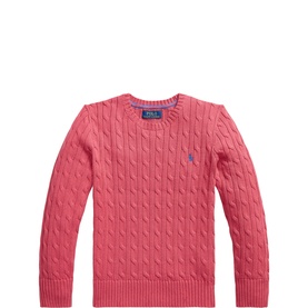 Polo Player Logo Cable-Knit Sweater