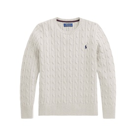 Polo Player Logo Cable Knit Sweater
