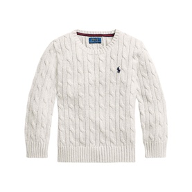 Polo Player Logo Cable Knit Sweater 2-7 Years