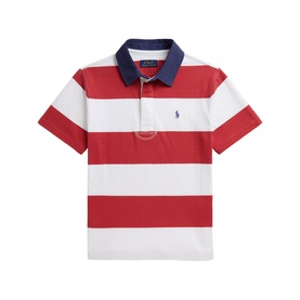 Polo Player Logo Striped Rugby Shirt