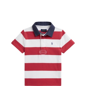 Polo Player Logo Striped Rugby Shirt 2-7 Years