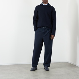 Wide Rib Collared Sweater