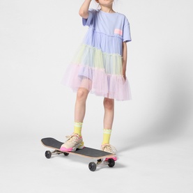 Logo Tulle T-Shirt Dress