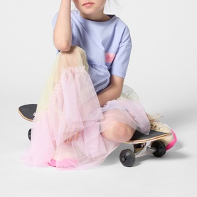 Logo Tulle T-Shirt Dress