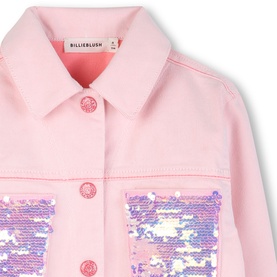 Sequin Patch Pocket Overshirt