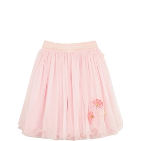 Embroidered Mesh Skirt