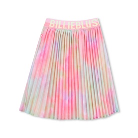 Tape Logo Gradient Pleated Skirt