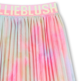 Tape Logo Gradient Pleated Skirt