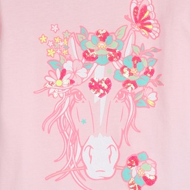 Floral Horse Graphic T-Shirt