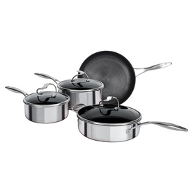SteelShield Four-Piece Saucepan Set