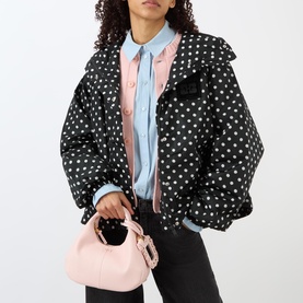 Grained Mini Hobo Bag