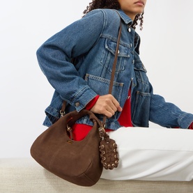 Suede Mini Hobo Bag