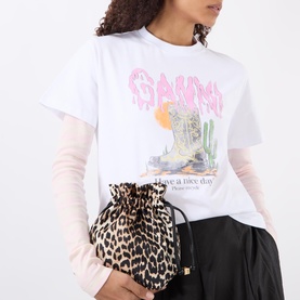 Leopard Drawstring Pouch