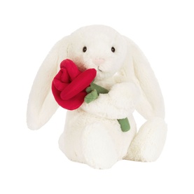Bashful Cream Bunny with Rose 31cm