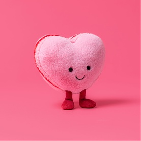 Amuseables Colette Heart Macaron Pink 13cm