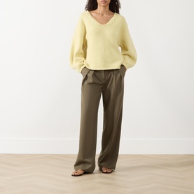 Puff Sleeve Oversized Casmere Sweater