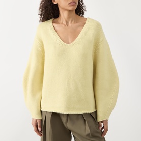 Puff Sleeve Oversized Casmere Sweater