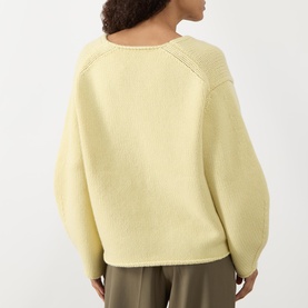Puff Sleeve Oversized Casmere Sweater