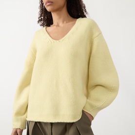 Puff Sleeve Oversized Casmere Sweater