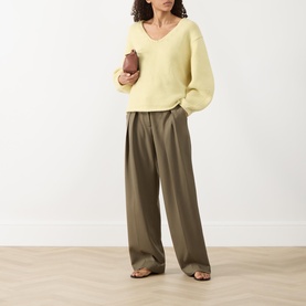 Puff Sleeve Oversized Casmere Sweater