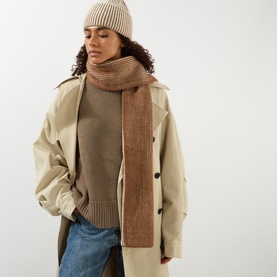 Deville Pleated Oblong Scarf