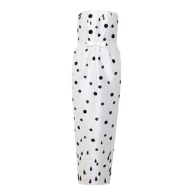 Lentte Polka Dot Off-The-Shoulder Dress