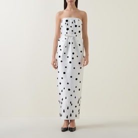 Lentte Polka Dot Off-The-Shoulder Dress