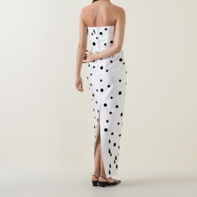 Lentte Polka Dot Off-The-Shoulder Dress