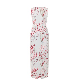 Lucille Red Berry Branch Dress