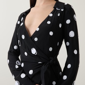 Marion Polka Dot Wrap Dress