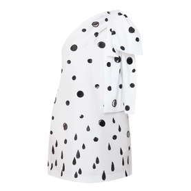 Winnie Polka Dot One-Shoulder Mini Dress