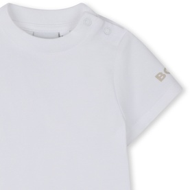 Logo Overalls & T-Shirt Two-Piece Set