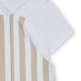 Logo Overalls & T-Shirt Two-Piece Set