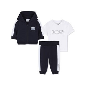Hoodie, Sweatpants & T-Shirt Three-Piece Set
