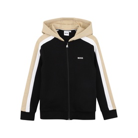 Logo Side Panel Zip Hoodie
