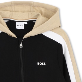 Logo Side Panel Zip Hoodie