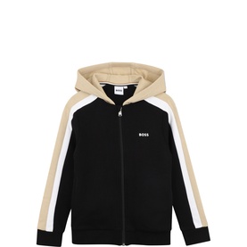 Logo Side Panel Zip Hoodie
