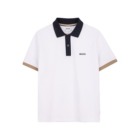 Contrast-Trim Logo Polo Shirt