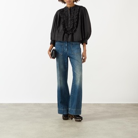 Ruffle Bib Blouse