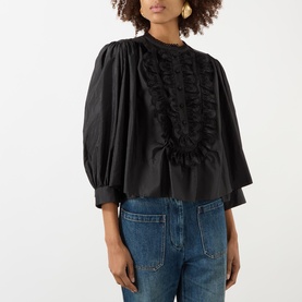 Ruffle Bib Blouse